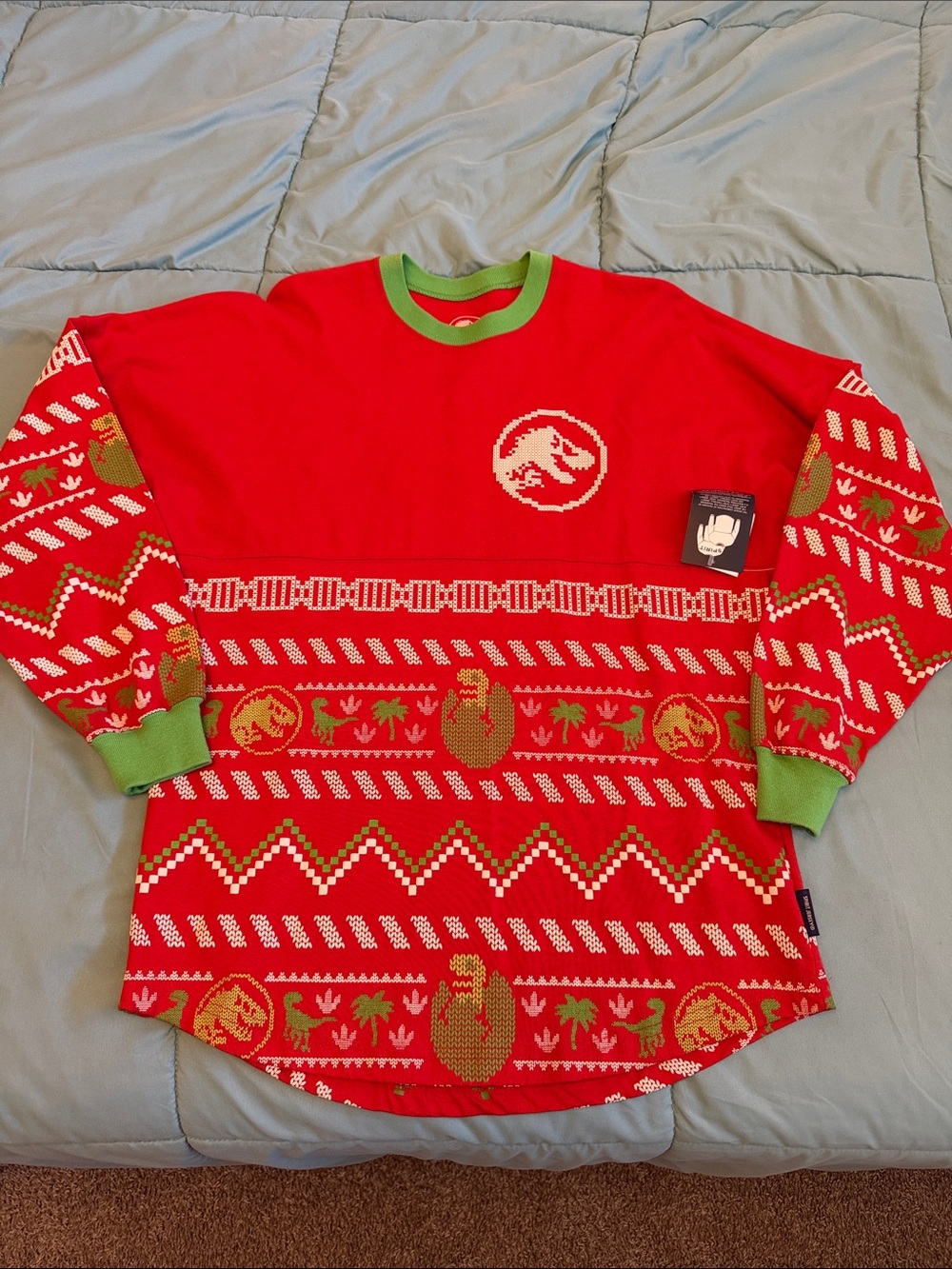 Jurassic Park Red & Green Holiday Spirit Jersey